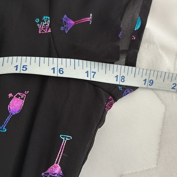 NWOT Torrid Elegant Black V-Neck Dress w/Cap Sleeves w/Embellishments.Size 00=10 - Picture 11 of 15